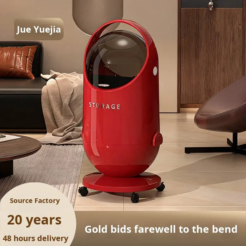 Light-Luxury Barrel-Shaped Waste Bin with Dual-Opening Lid - No Bending