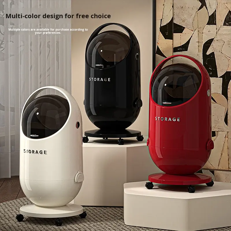 Light-Luxury Barrel-Shaped Waste Bin with Dual-Opening Lid - No Bending