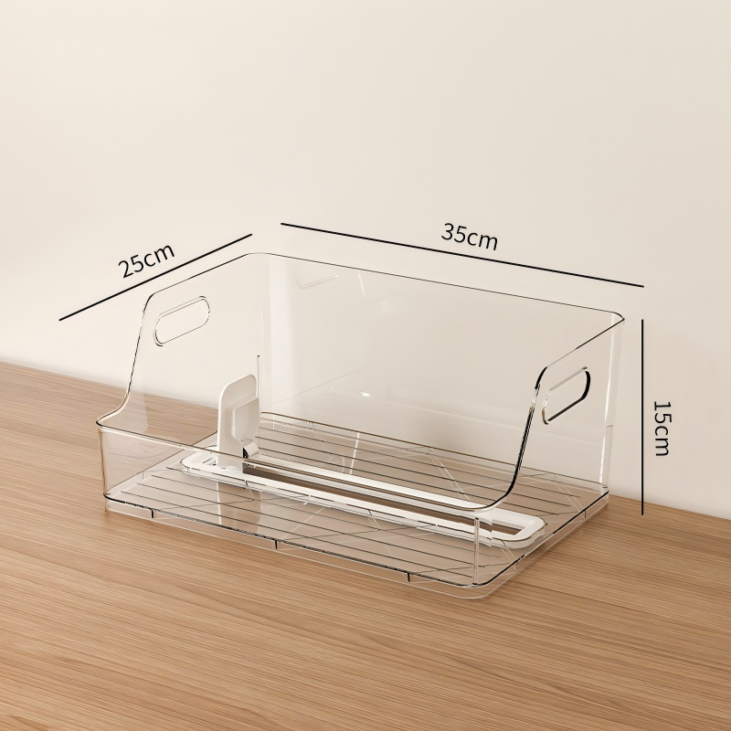 Adjustable Plastic Book Shelf and Student Desk Storage Box, 35 x 25 x 15 cm
