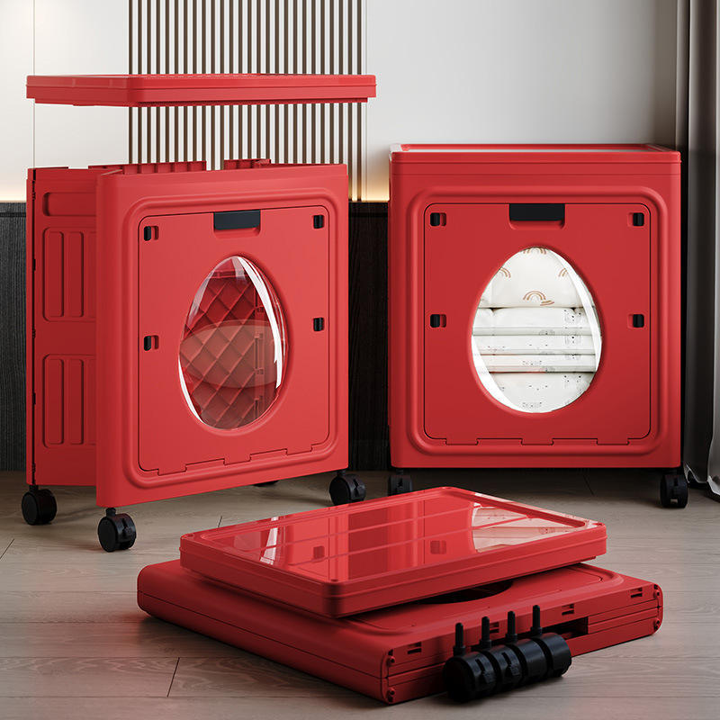 Water-Drop Shaped Cabinet Storage Box, 66.5 x 50 x 38 cm - Foldable Clothes Bin