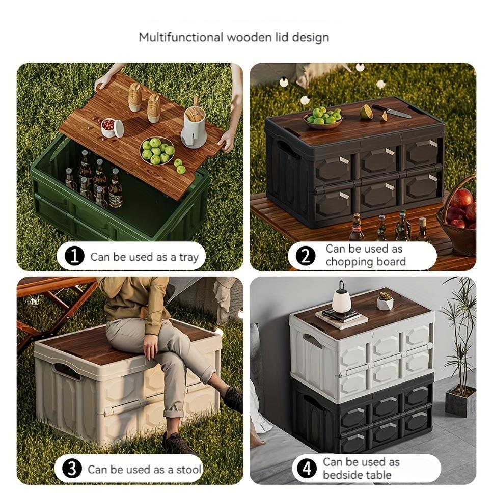Foldable PP Car Boot Storage Box, 51 x 34 x 29 cm - Camping and Trunk Organizer