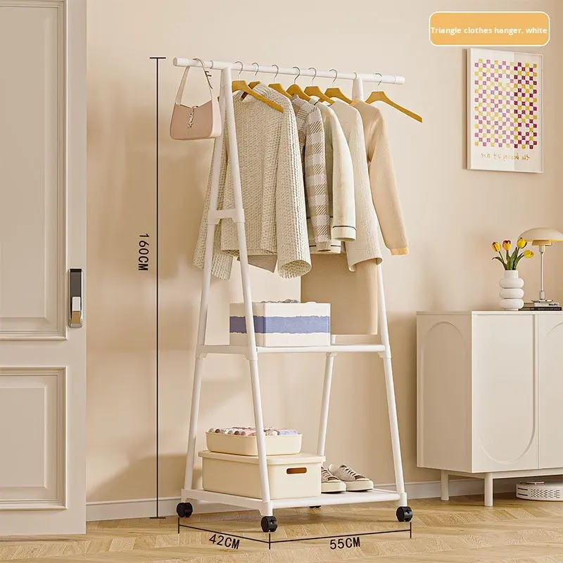 3-Layer Removable Carbon Steel Coat and Hat Rack - Bedside Hanging Storage