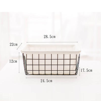 Modern Iron Rectangular Storage Basket - Eco-Friendly Multi-Purpose Organizer