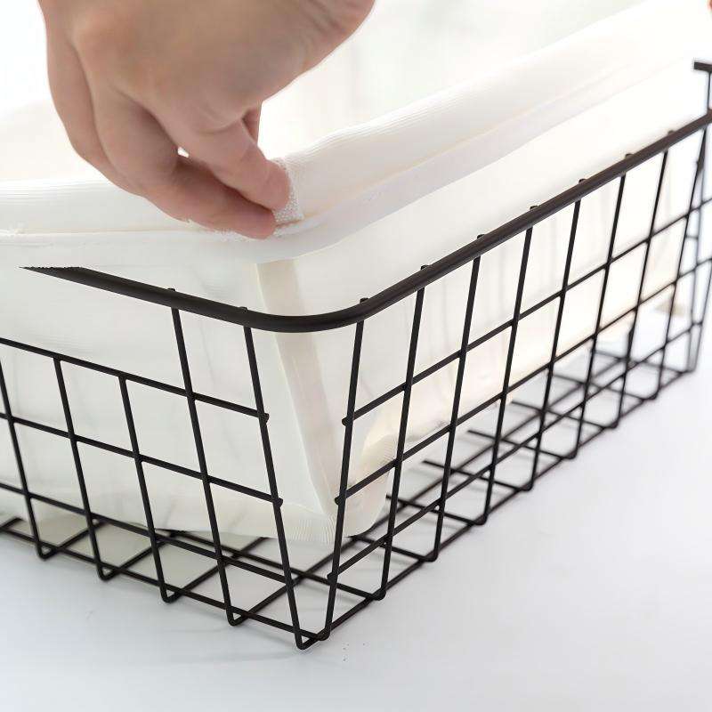 Modern Iron Rectangular Storage Basket - Eco-Friendly Multi-Purpose Organizer