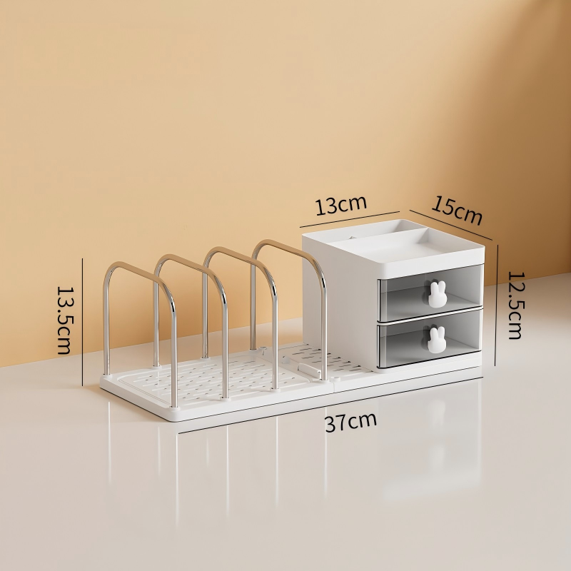 Desktop Office Book Shelf - Student Stationery Rack, 350 ml, Single Layer