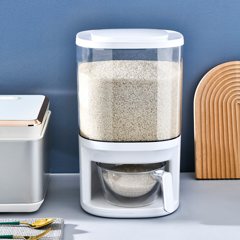 Automatic 20 L Rice Dispenser with Measuring Cup - Sealed Food Storage Container
