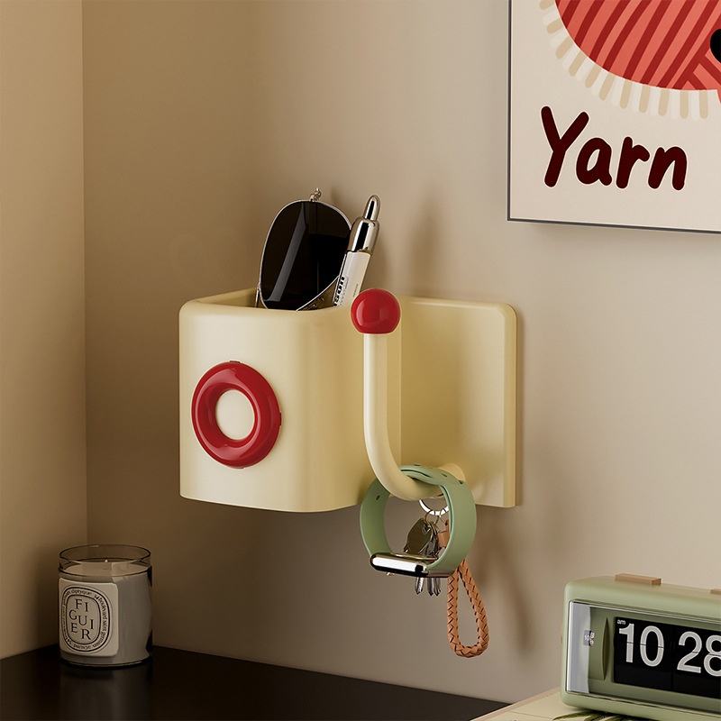 Wall-Mounted Plastic Bathroom Rack - No-Drill Multi-Purpose Headband Hanger