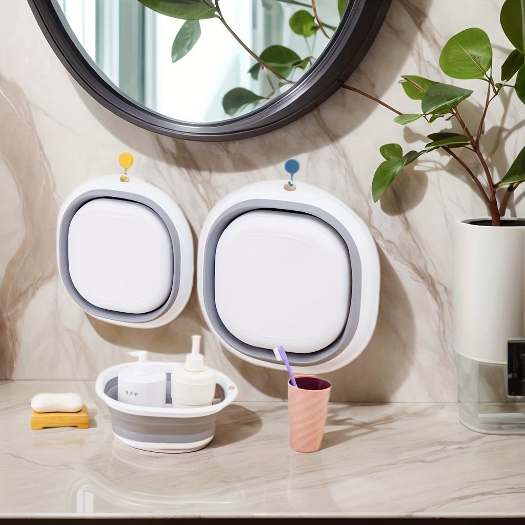Foldable Plastic Wash Basin, 38 cm - Portable Basin for Camping and Travel
