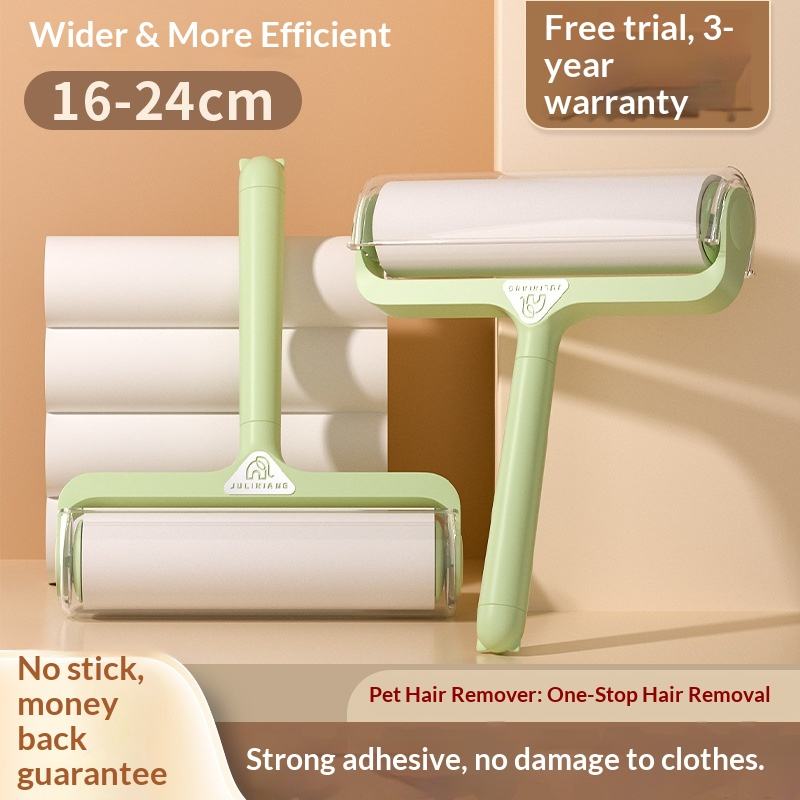 Reusable Pet Hair Remover Roller with Lid - Sticky Portable Lint Roller