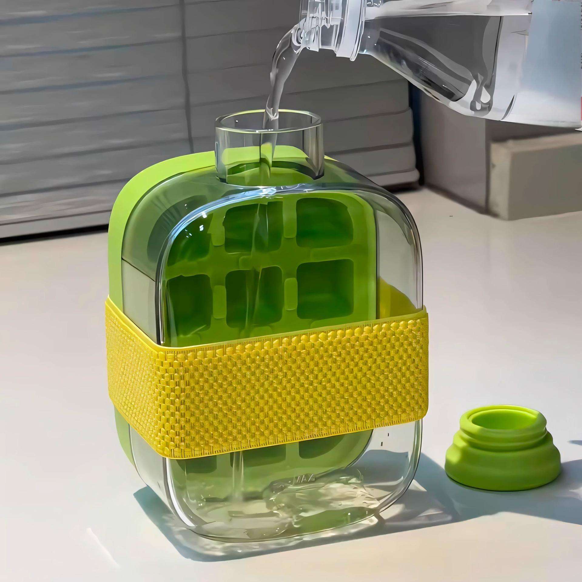 Reusable Plastic Ice Cube Tray, 500 ml - Press Mould for Freezer Storage