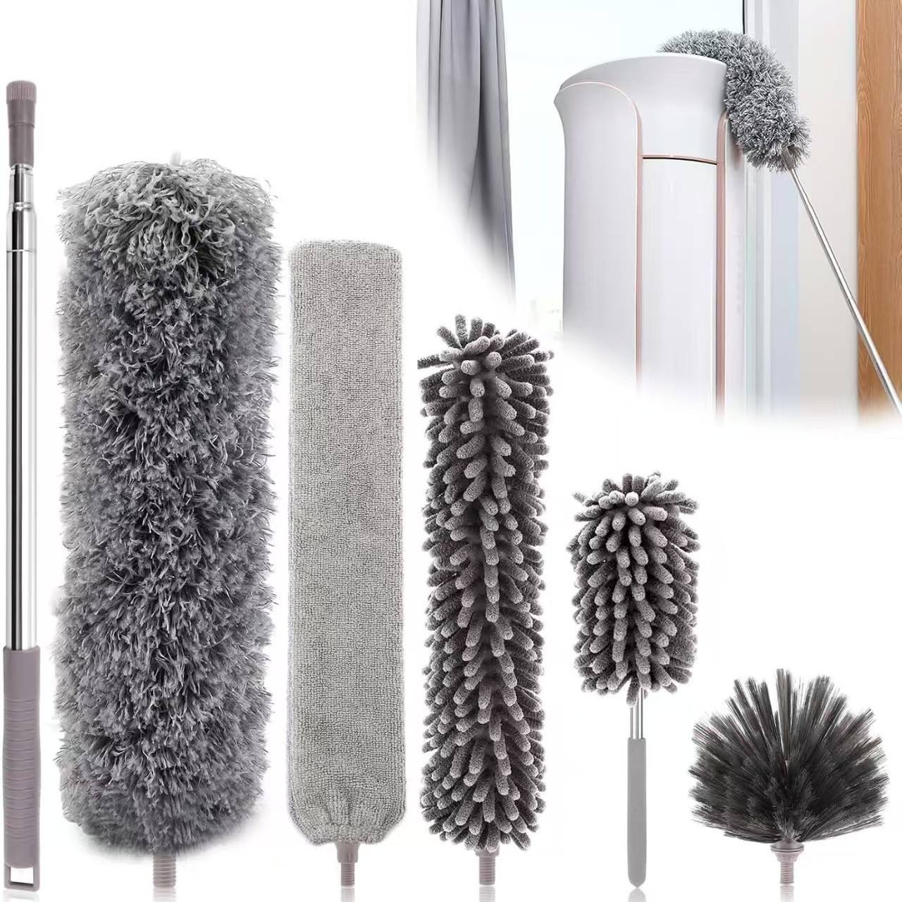 Microfiber Cleaning Duster with Telescopic Pole - Home, Car and Furniture Dusting
